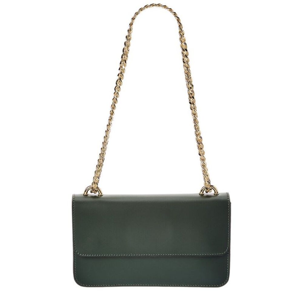 Italian Leather Tess Leather Crossbody Bag, Green